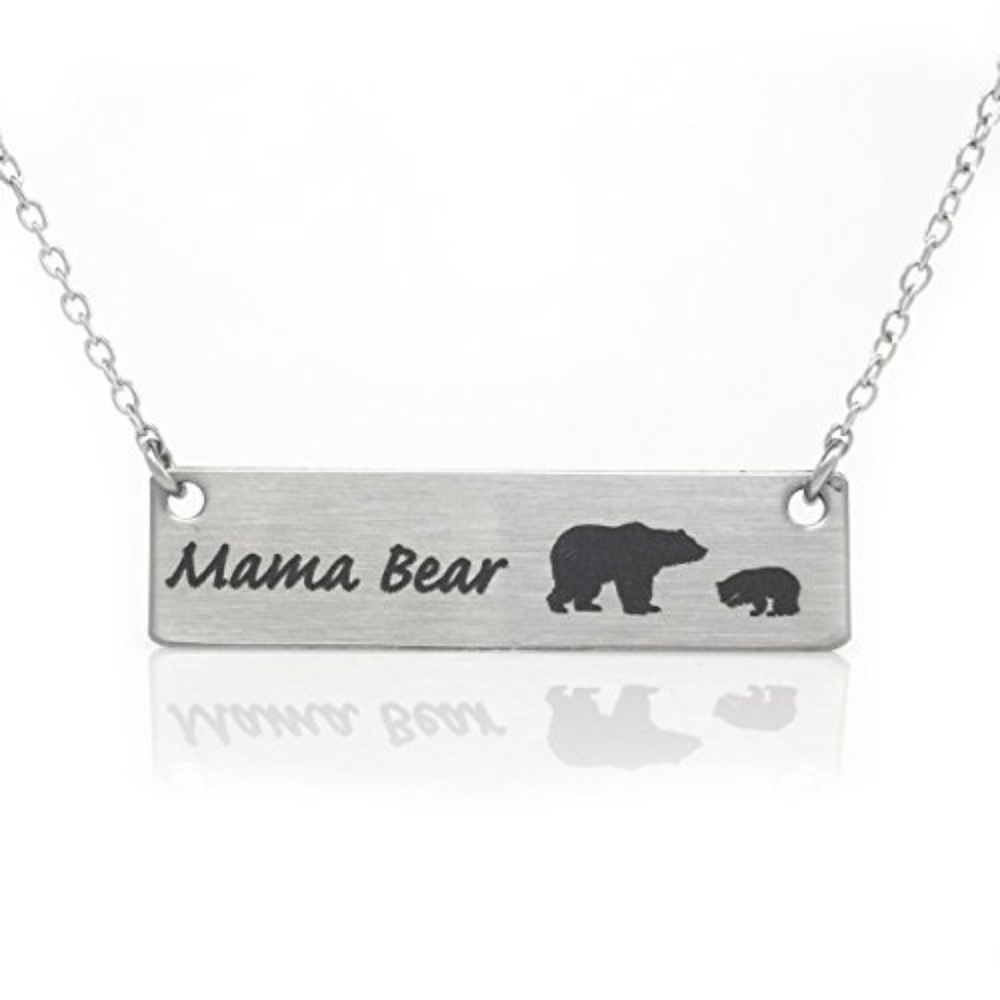 Mama bear necklace one cub